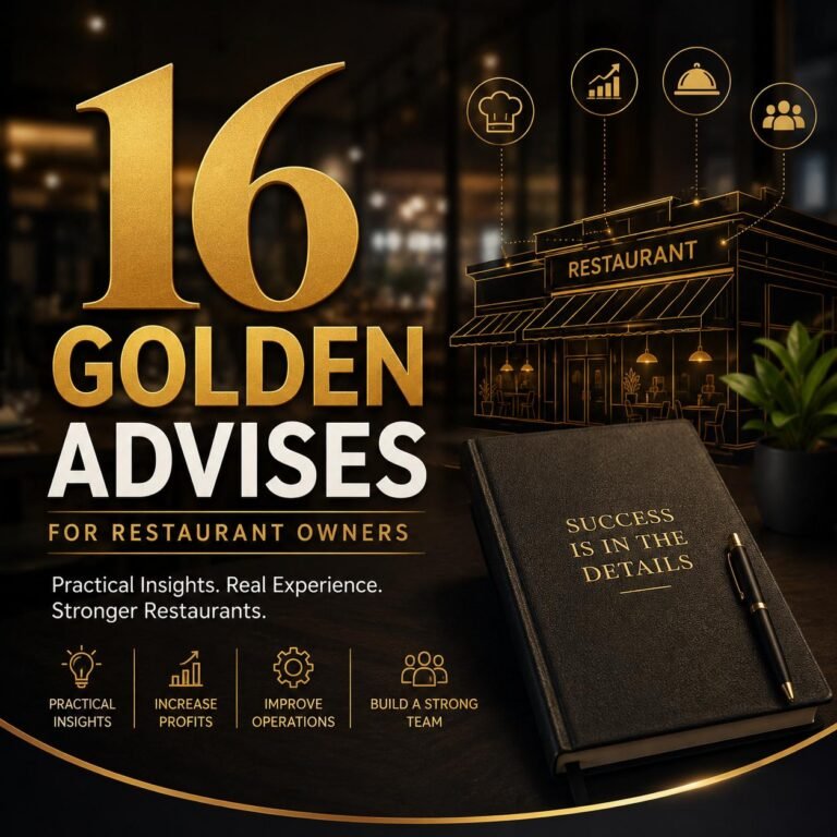 16 Golden Advises for Restaurant Owners